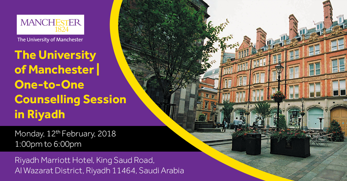 The University of Manchester | One-to-One Counselling Session in Riyadh