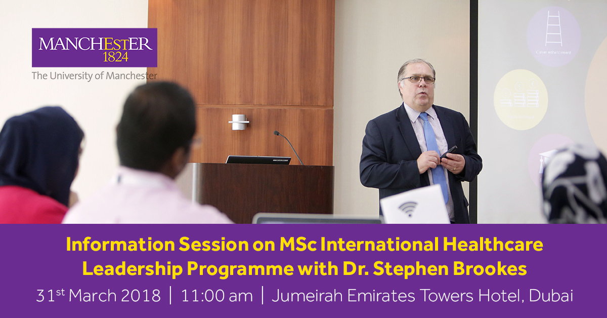 Masterclass and Information Session in Dubai: MSc International Healthcare Leadership