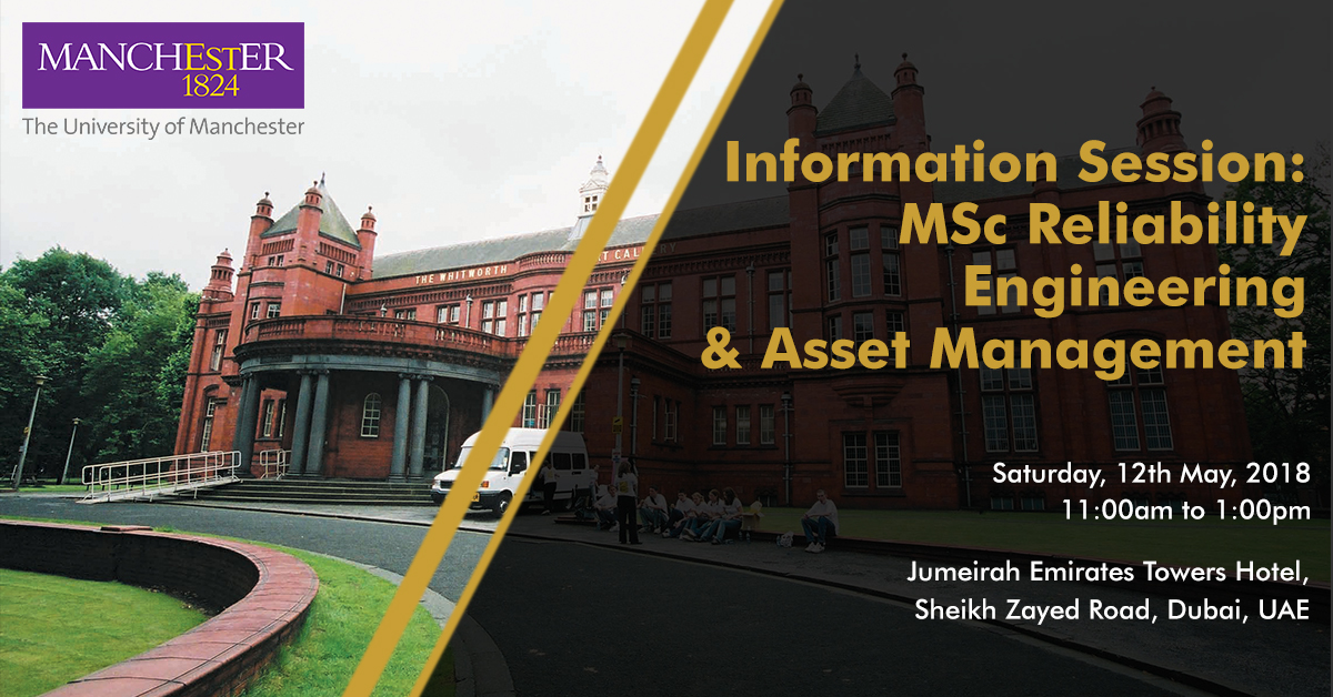 Information Session: MSc Reliability Engineering & Asset Management