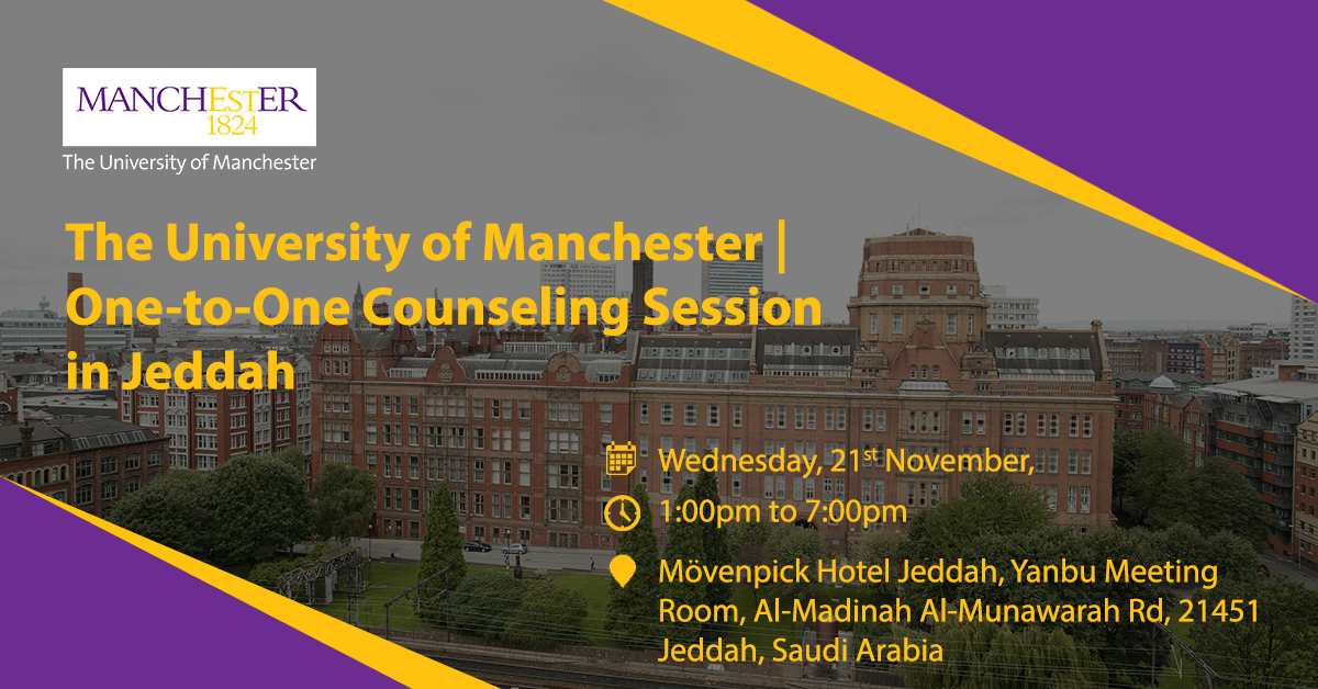 The University of Manchester | One-to-One Counseling Session in Jeddah