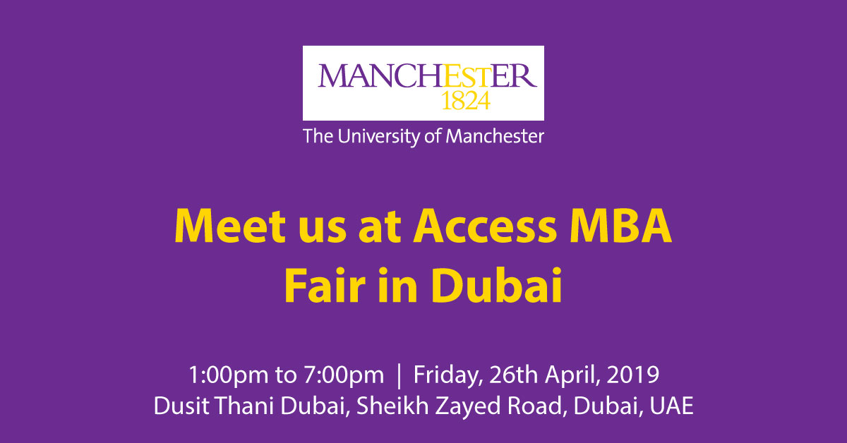 Meet us at Access MBA Fair in Dubai