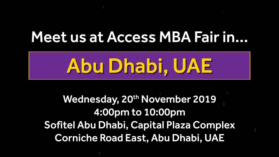 Meet us at Access MBA Fair in Abu Dhabi