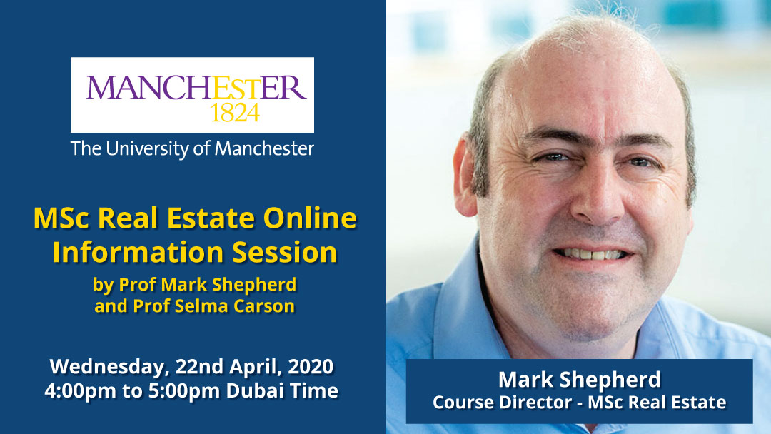 MSc Real Estate Online Information Session by Prof Mark Shepherd and Prof Selma Carson