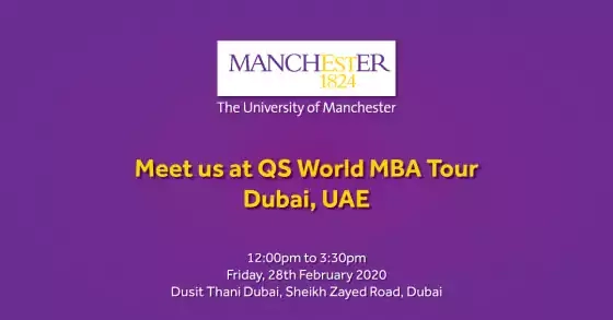 Meet us at QS World MBA Tour in Dubai