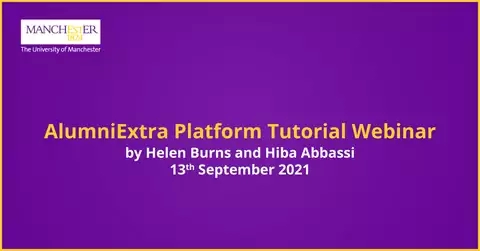 AlumniExtra Platform Tutorial Webinar by Helen Burns and Hiba Abbassi