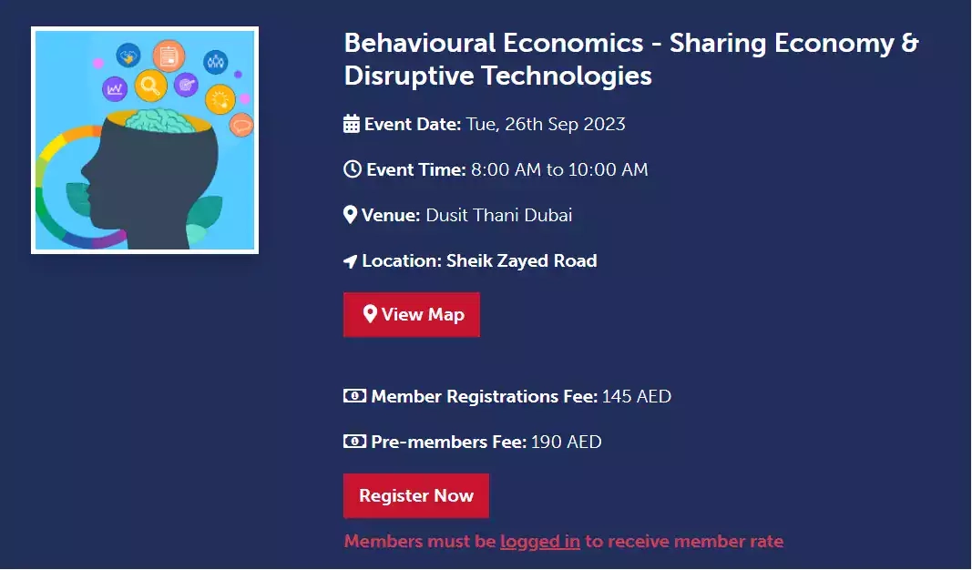  Behavioural Economics - Sharing Economy & Disruptive Technologies