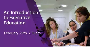 Introducing Executive Education: First regional information session for students and alumni